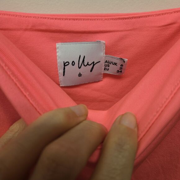 Princess Polly Aarush Bodysuit sz 2 Neon Hot Pink Adjustable Straps Barbiecore - Picture 4 of 5